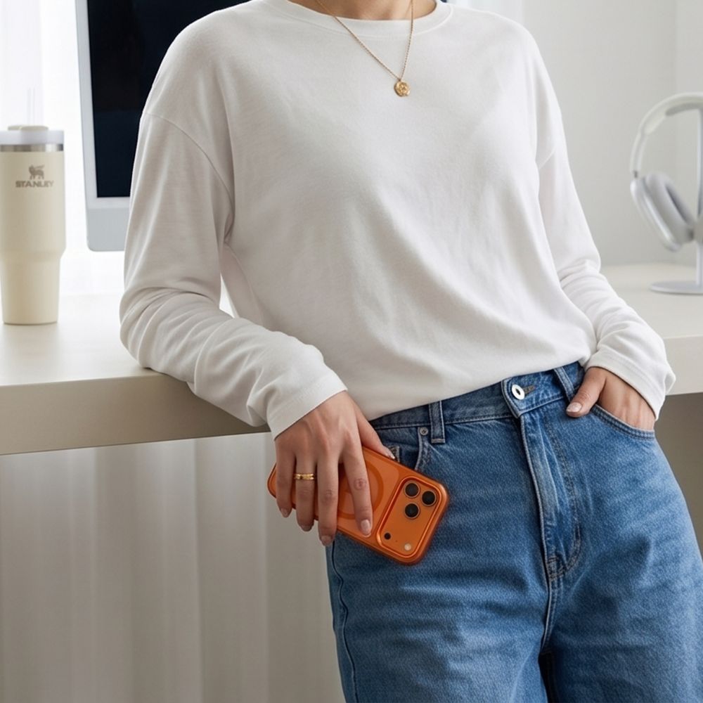 Tech-Protect Magmat Magsafe Cc iPhone 17 Pro / 18 Pro Cosmic Orange/Clear - phone case - alternate view 8 | Mobilrise