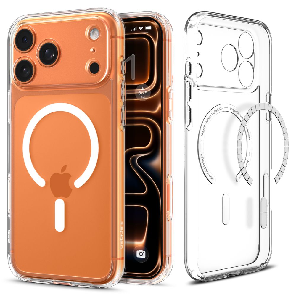 Spigen Ultra Hybrid Mag Magsafe iPhone 17 Pro Max Transparent/Blanc