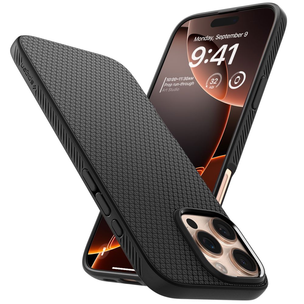 Spigen Liquid Air iPhone 16 Pro Matte Black - phone case - alternate view 8 | Mobilrise