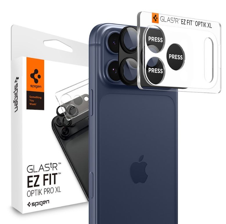 Spigen Optik Pro XL „EZ Fit“ Kameraschutz für iPhone 17 Pro Max – Schwarz