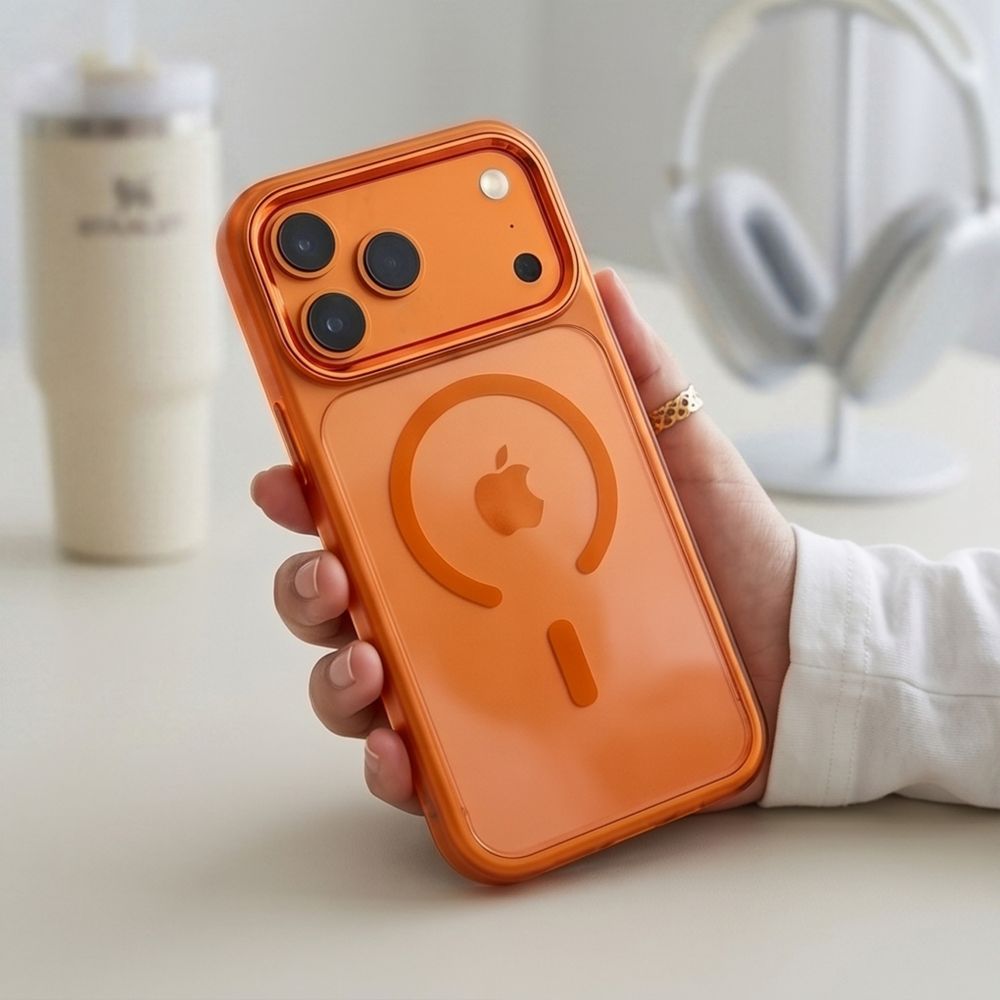 Tech-Protect Magmat Magsafe Cc iPhone 17 Pro / 18 Pro Cosmic Orange/Clear - phone case - alternate view 9 | Mobilrise