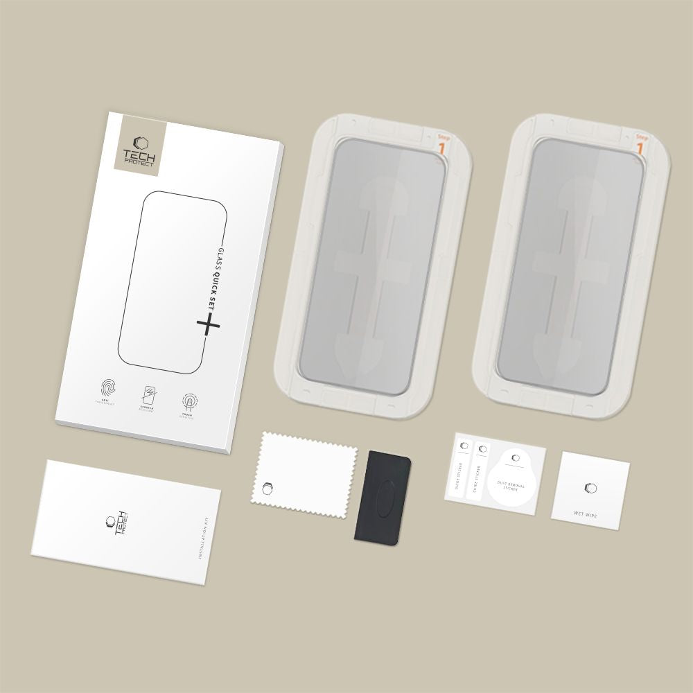 Tech-Protect Quick Set Spy+ 2-Pack iPhone 16 Pro Max Privacy - tempered glass screen protector - alternate view 8 | Mobilrise