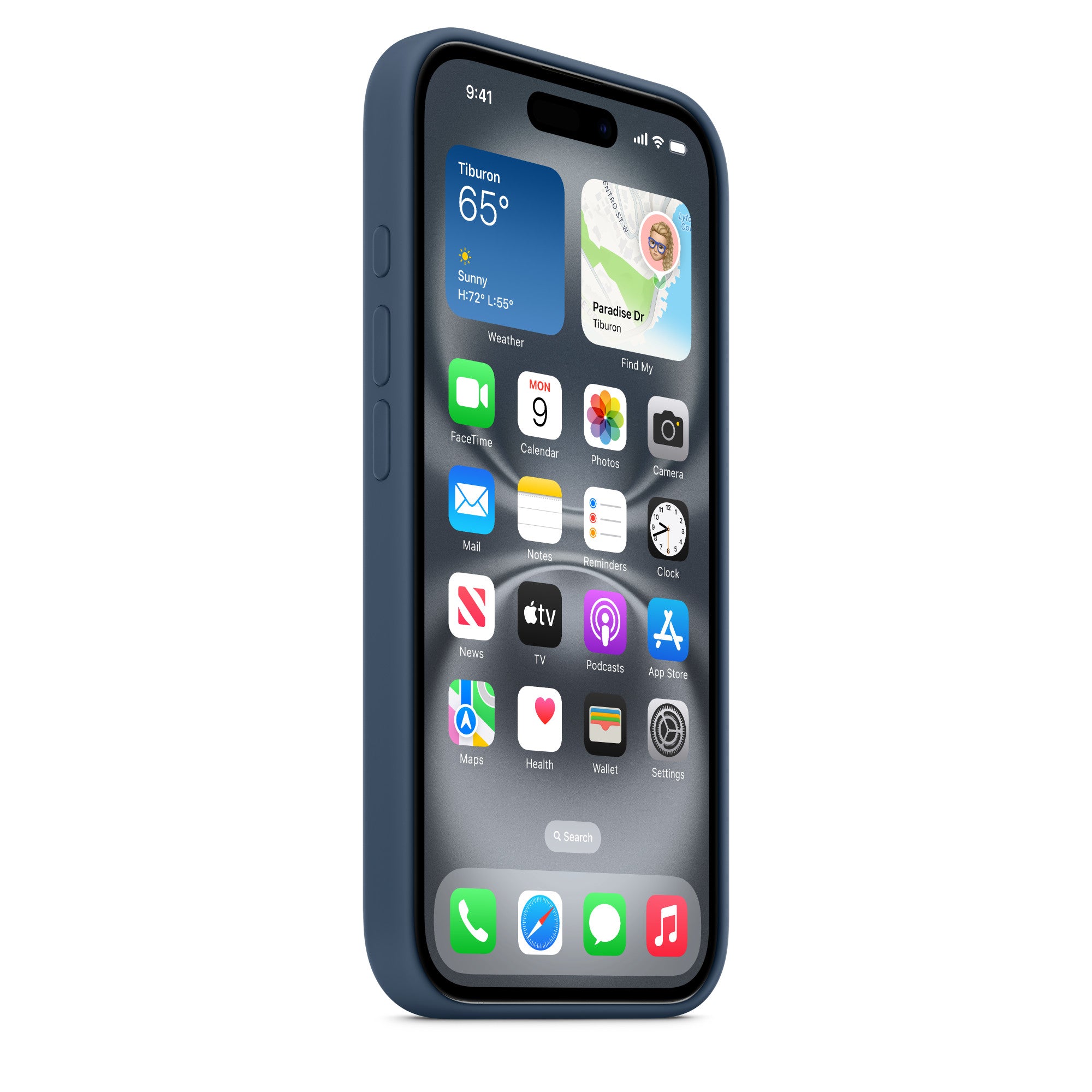 Custodia Apple in Silicone per iPhone 16 con MagSafe - Denim