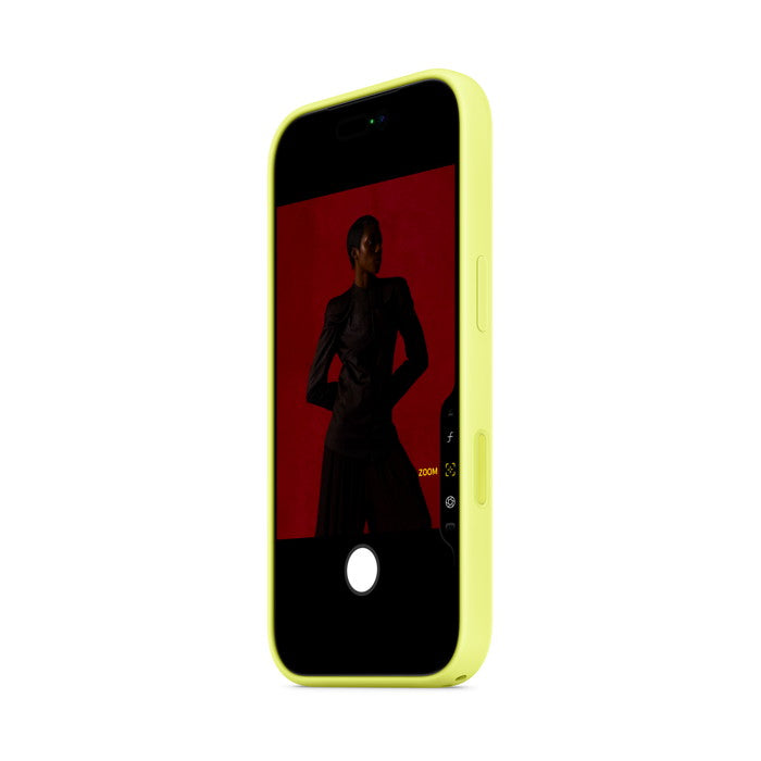 Coque en silicone avec MagSafe pour iPhone 17 Pro Max d'Apple – Jaune fluo